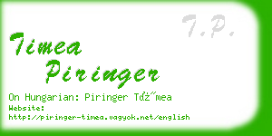 timea piringer business card